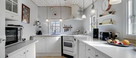 Fridge, dishwasher, coffee/tea maker