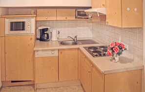 Réfrigérateur, micro-ondes, plaque de cuisson, lave-vaisselle