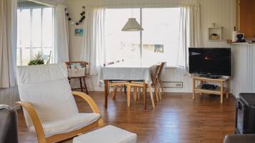 Televisión y chimenea