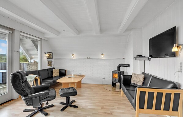 Fernseher, Kamin, DVD-Player