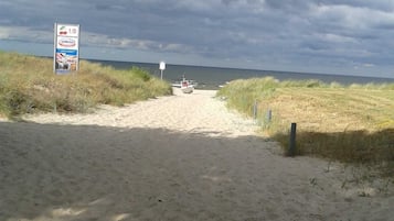 Vlak bij het strand