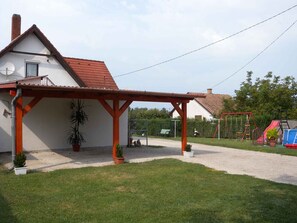 Children’s area - Holiday home with outdoor pool and garden (Balatonkeresztúr)