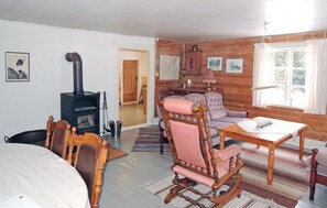 Télévision, cheminée, lecteur de DVD