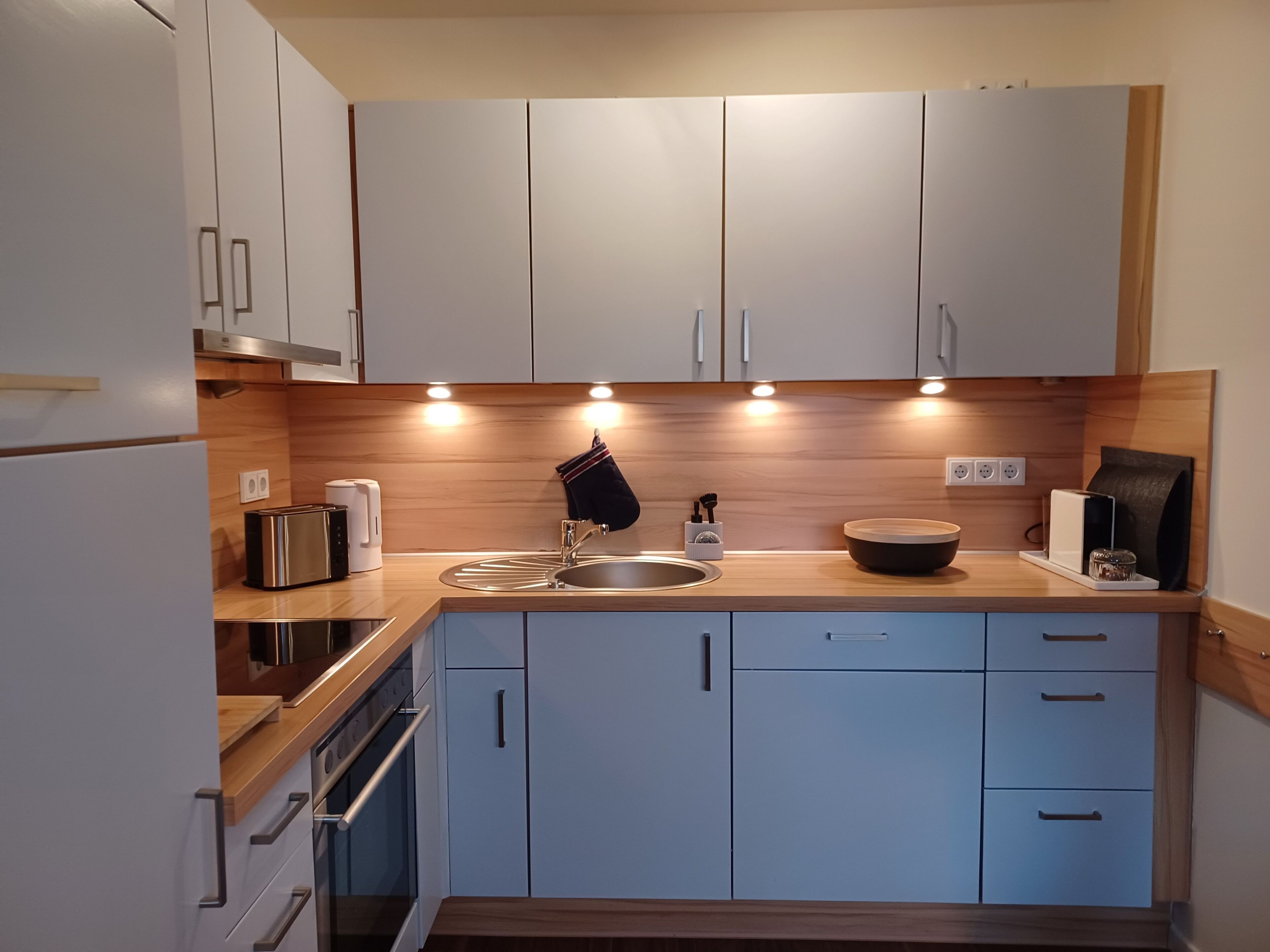 Refrigerador, microondas, horno y lavavajillas 