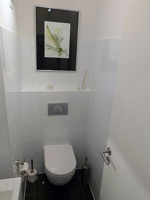 Douche, sèche-cheveux