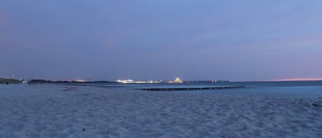 在海灘附近