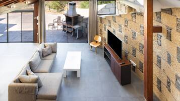 Télévision, cheminée