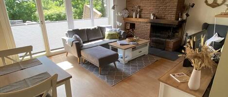 Télévision, cheminée, jeux vidéo