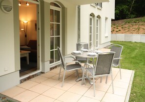 Outdoor dining - Apartment Strandläufer A 1. 27 Ref. 128683 (Baabe)