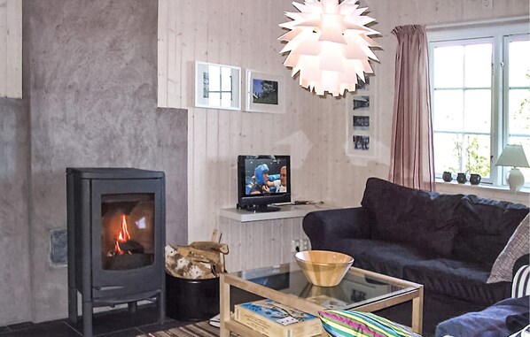 Fireplace, DVD player