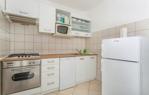 Kühlschrank, Mikrowelle, Herdplatte, Geschirrspüler