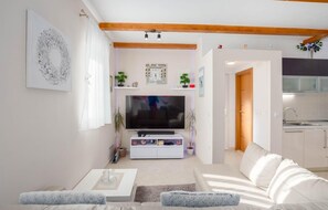 Fernseher, Kamin, DVD-Player