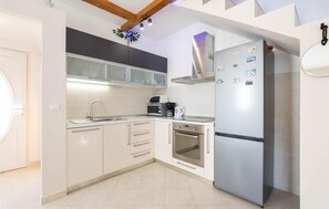 Kühlschrank, Mikrowelle, Herdplatte, Geschirrspüler