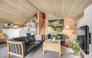 Televisión, chimenea y reproductor de DVD 