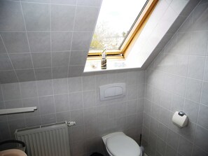 Dusche, Handtücher, Seife, Toilettenpapier