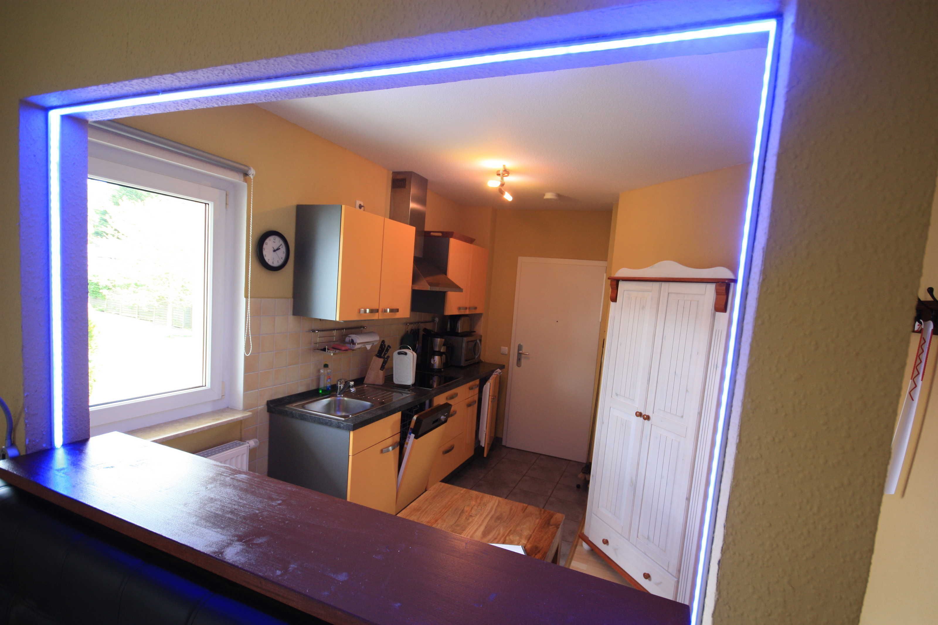 Fridge, microwave, dishwasher, high chair