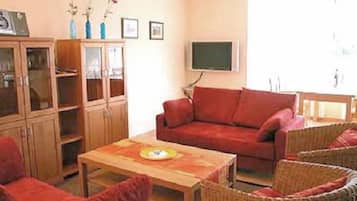 Televisión y chimenea