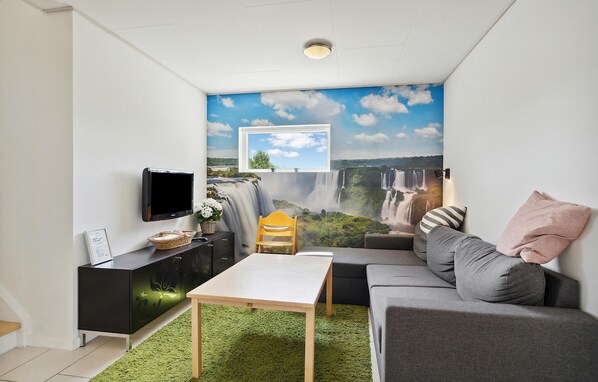 Fernseher, Kamin, DVD-Player