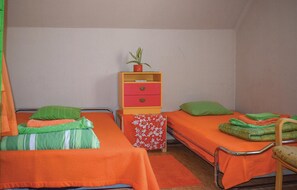 2 bedrooms, travel cot