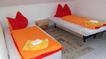 2 bedrooms, desk, travel crib, WiFi