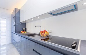 Réfrigérateur, micro-ondes, plaque de cuisson, lave-vaisselle