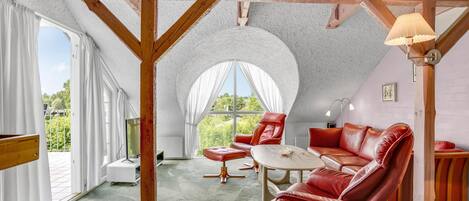 Télévision, cheminée, lecteur de DVD