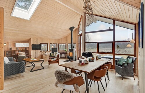 Lovely home in ørsted with sauna