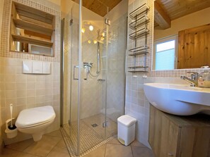 Shower, hair dryer