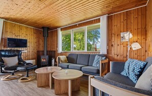 Televisie en een open haard