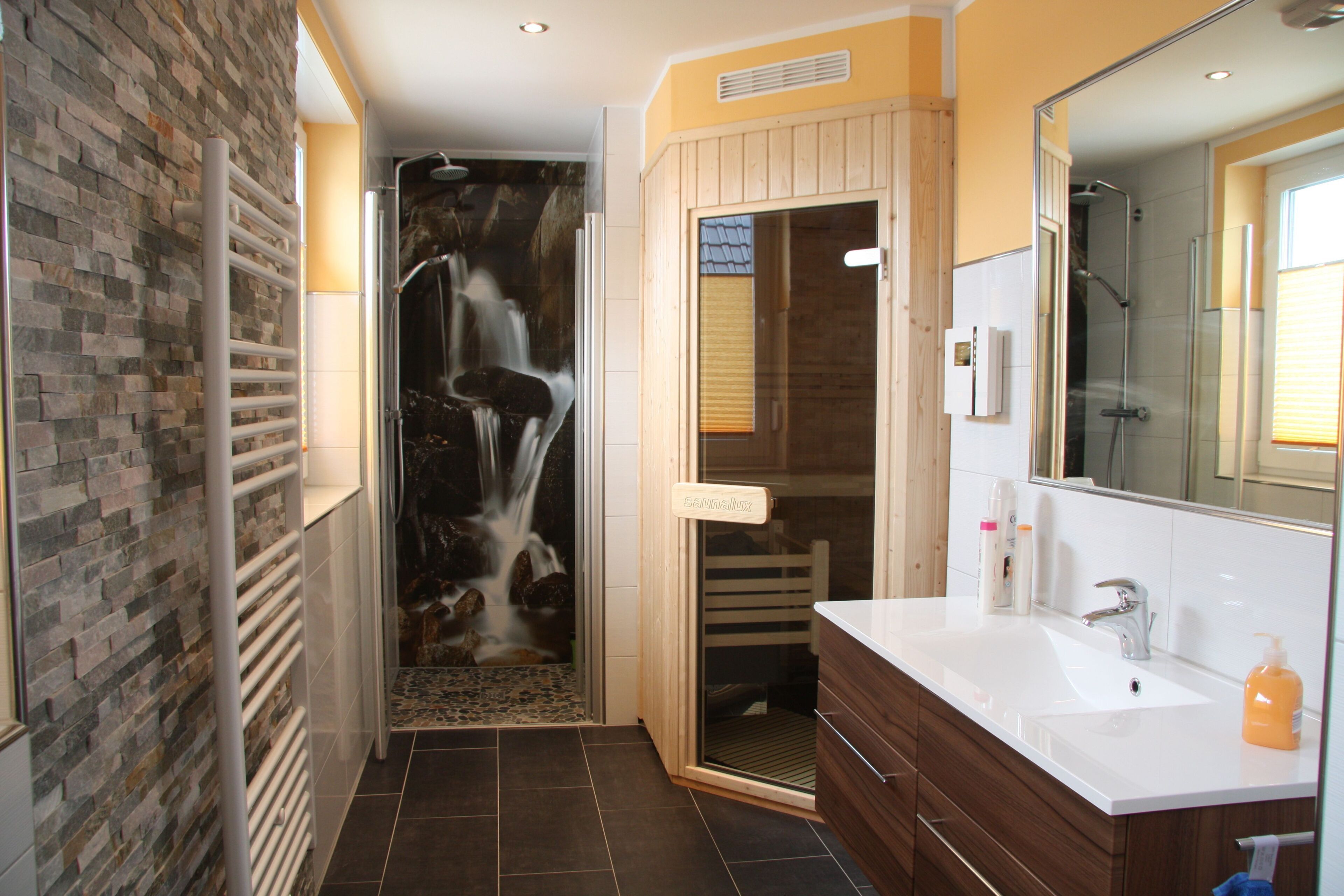 Shower, hair dryer