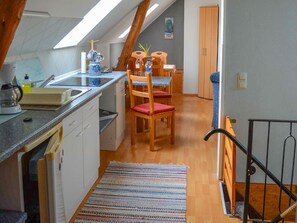 Fridge, microwave, coffee/tea maker, electric kettle