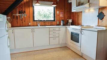 Fridge, stovetop, coffee/tea maker