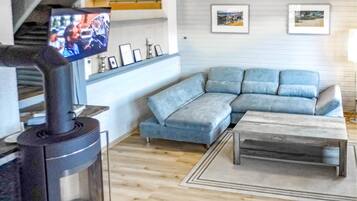 Télévision, cheminée