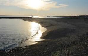 Vlak bij het strand, vissen