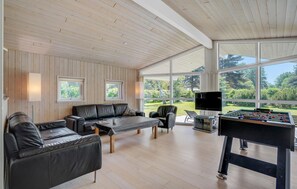 TV, fireplace, DVD player, foosball - Stunning home in Væggerløse with sauna (Væggerløse)