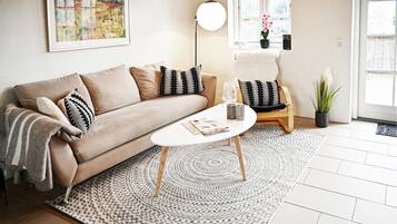 Télévision, cheminée, lecteur de DVD