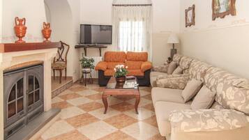 Cheminée, lecteur de DVD