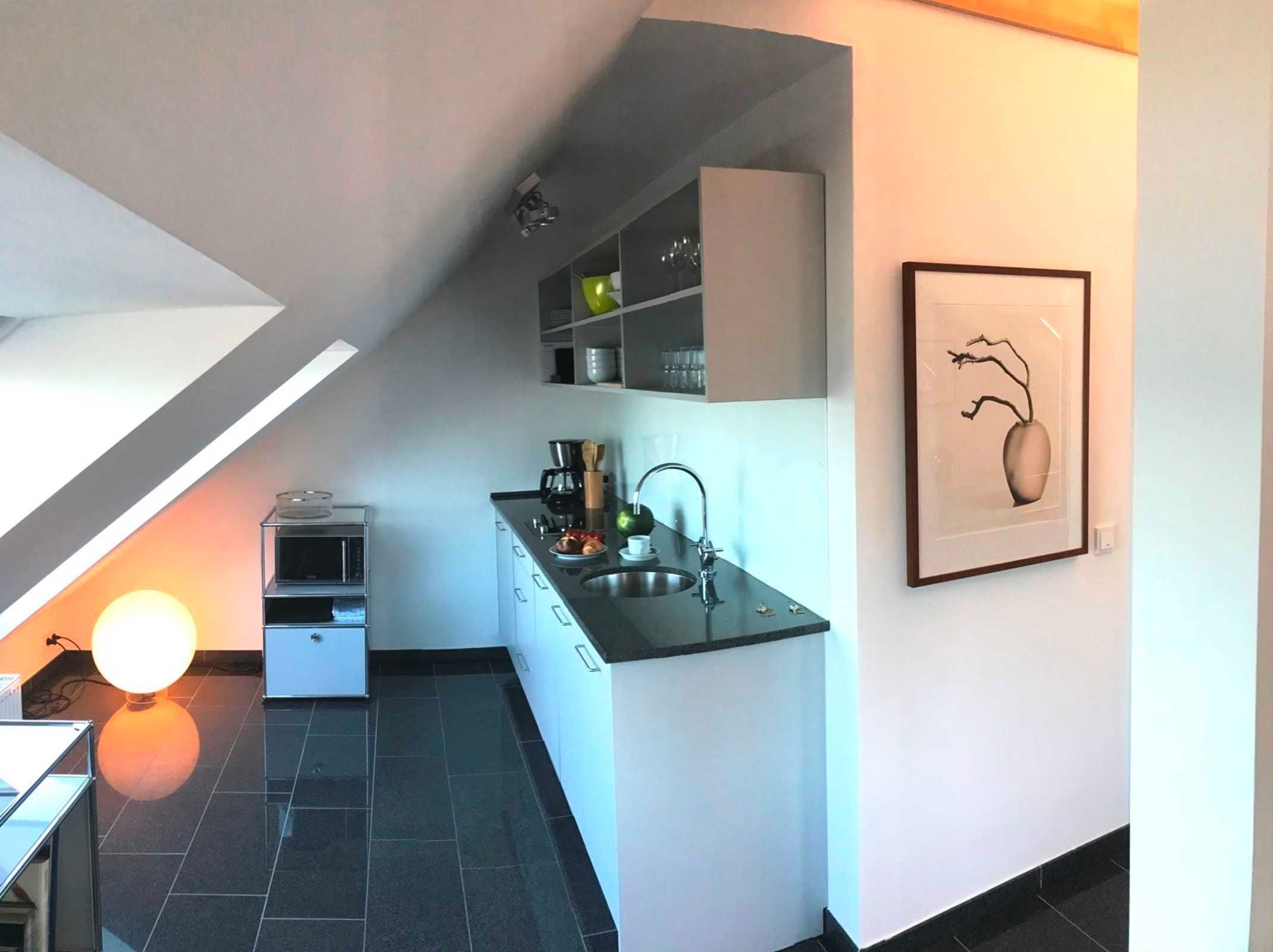 Fridge, microwave, dishwasher