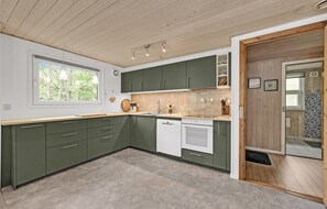 Kühlschrank, Mikrowelle, Herdplatte, Geschirrspüler