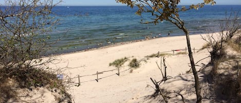 Vlak bij het strand
