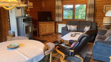 Télévision, cheminée