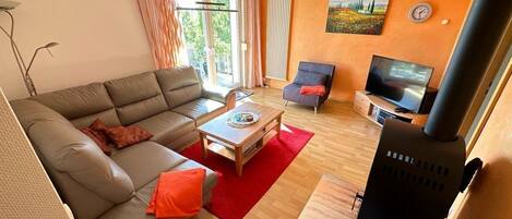 Televisie en een open haard