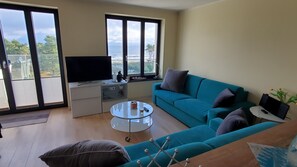 TV - prora46 sea view apartment - Prora 46 - Sea view apartment in the Baltic seaside resort of Binz (Binz)