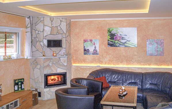 Fernseher, Kamin, DVD-Player