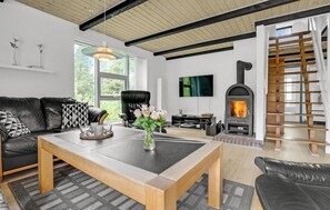 Fernseher, Kamin, DVD-Player