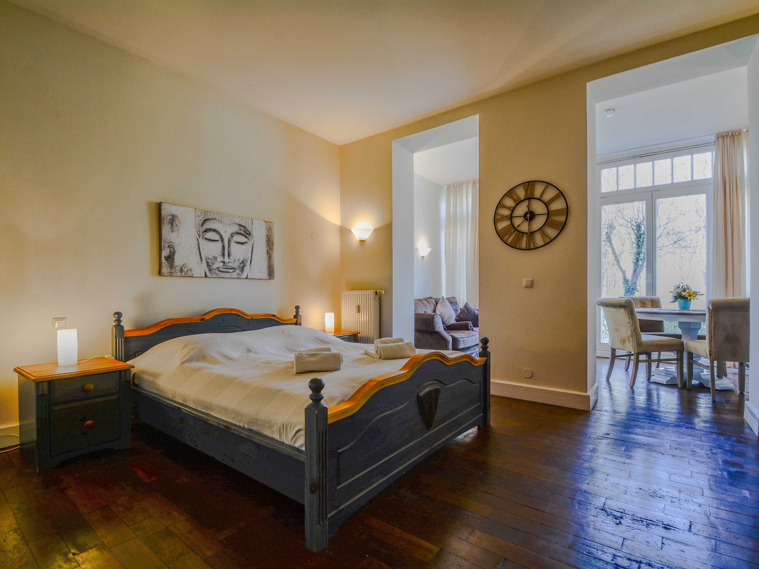 1 غرفة نوم وواي فاي وملاءات أسرّة