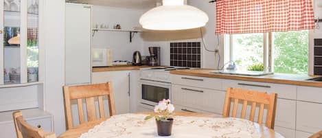 Fridge, stovetop, coffee/tea maker