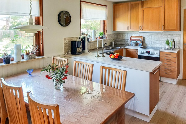 Frigorífico, placa de cocina, lavavajillas y cafetera o tetera