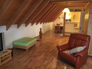 Televisión y chimenea
