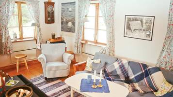 Télévision, cheminée, lecteur de DVD, chaßne hi-fi